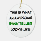 銀行の出納係素晴らし セラミックオーナメント (左)