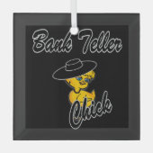 銀行の取引先担当窓口#4 ガラスオーナメント (正面)