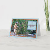 銀行の漁師魚釣り/父の日 カード (正面)