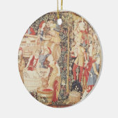 「銀行の研修会からのブドウの収穫、 セラミックオーナメント (左)