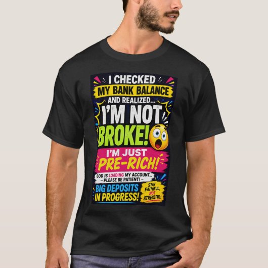 銀行の預金残高 Tシャツ (正面)