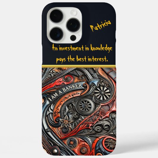 銀行をテーマにした詳細な革の芸術作品 Case-Mate iPhoneケース (裏面)