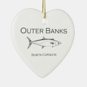 銀行ノースカロライナの外ヨコシマサワラ セラミックオーナメント (右)