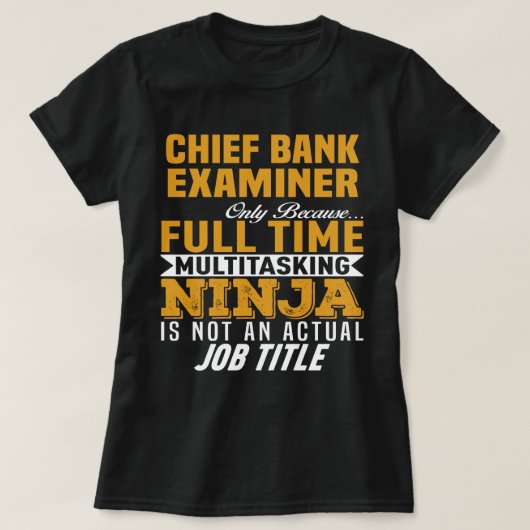 銀行主任審査官 Tシャツ (デザイン正面)