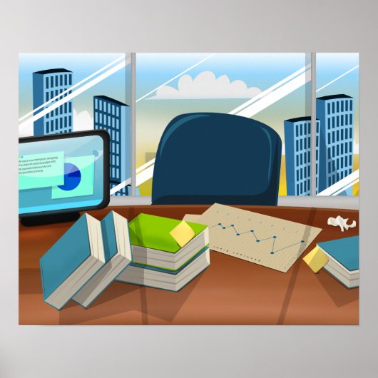 銀行企業の事務所 ポスター (正面)