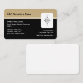 銀行住宅ローンの仲介商の写真のデザイン 名刺 (正面/裏面)