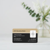 銀行住宅ローンの仲介商の写真のデザイン 名刺 (スタンド正面)