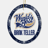 銀行出納係のギフトのオーナメント セラミックオーナメント (左)