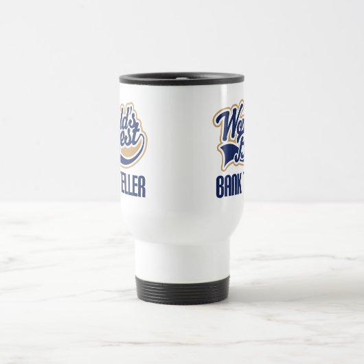 銀行出納係のギフト トラベルマグ (中央)