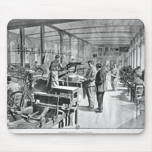 銀行券の印刷 マウスパッド (正面)