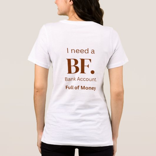 銀行口座のある彼氏が欲しいTシャツ トライブレンドTシャツ (裏面)