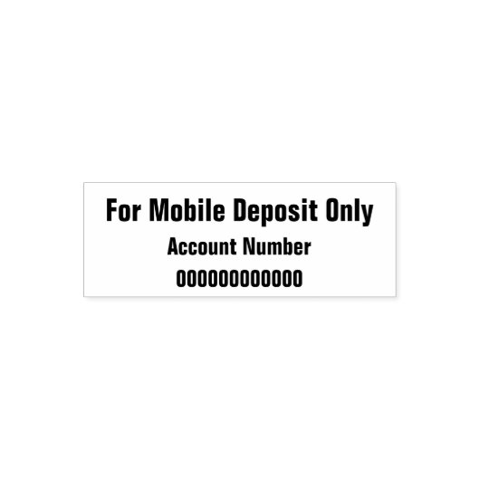 銀行口座番号のみ付きの携帯入金の場合 セルフインキングスタンプ (デザイン)