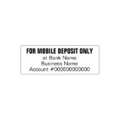 銀行名義のみの移動式預金の業務 セルフインキングスタンプ (デザイン)