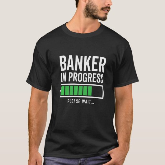 銀行員が進行中お待ち下さいブックキーパー・ファイナンス Tシャツ (正面)