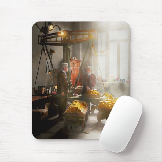 銀行家-金ゴールドの重量の価値を持つ… マウスパッド (マウス)