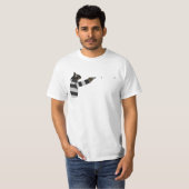 銀行強盗猫の発砲の蜂の蜂銃 Tシャツ (正面フル)