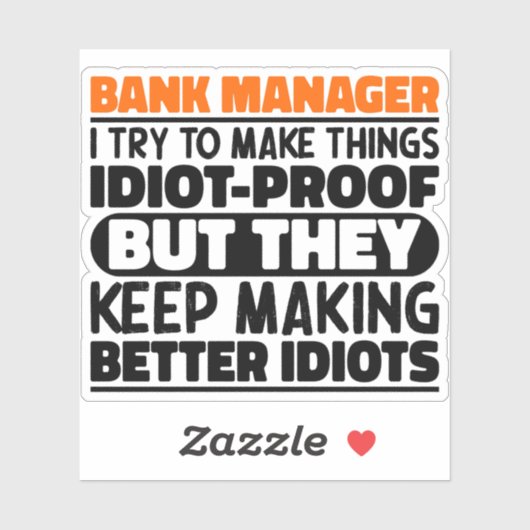 銀行支配人に引用文を作ってもらおうおもしろい シール (シート)