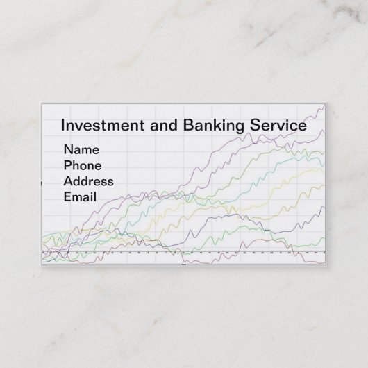 銀行業および投資仲介業 名刺 (正面)