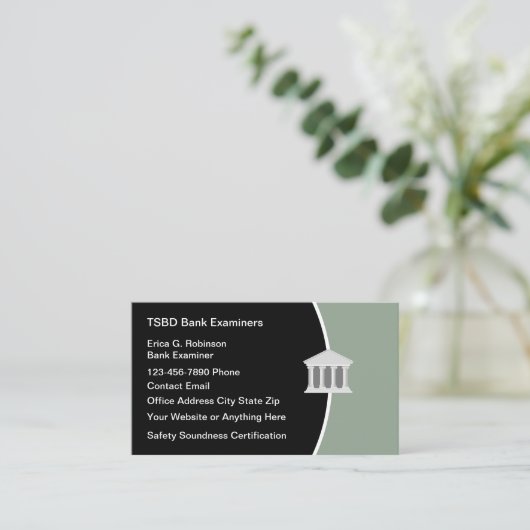 銀行現場調査委員テーマ名刺 名刺 (スタンド正面)