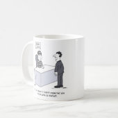 銀行貸金部の銀行強盗のような服装 コーヒーマグカップ (正面左)