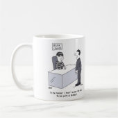 銀行貸金部の銀行強盗のような服装 コーヒーマグカップ (左)