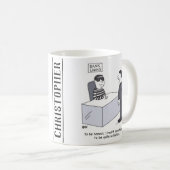 銀行貸金部の銀行強盗のような服装 コーヒーマグカップ (正面右)