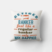 銀行退職したの退職後の幸福 クッション (裏面)