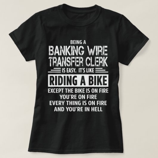 銀行電信書記官 Tシャツ (デザイン正面)