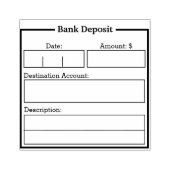 銀行預金会計スタンプ ラバースタンプ (インプリント)