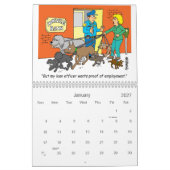 銀行/財政/投資することギフトの漫画のカレンダーを カレンダー (1月 2027)