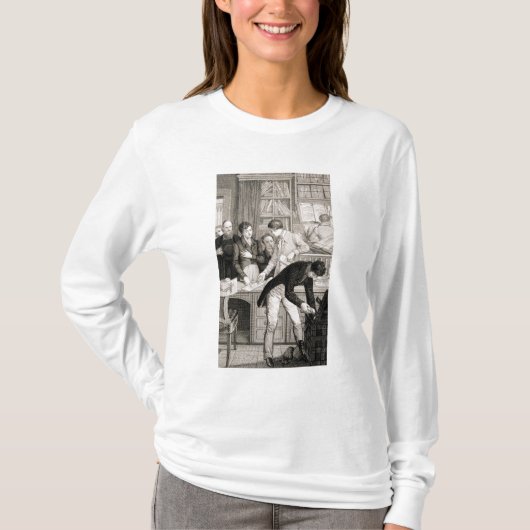 銀行、c.1800 (版木、銅版、版画) tシャツ (正面)