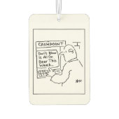 銀行Atmは、ビールに使わないよう顧客に助言する カーエアーフレッシュナー (裏面)