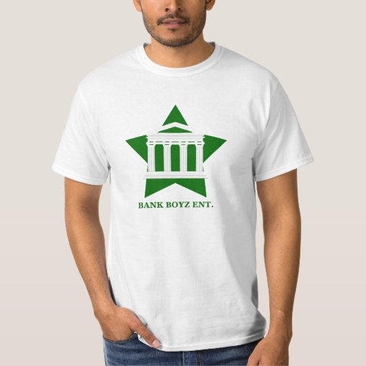 銀行Boyz -白いT Tシャツ (正面)