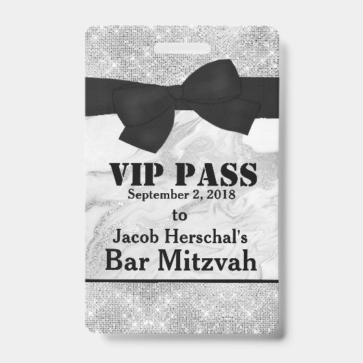 銀製および大理石VIPのパーティーのバッジ バッジ (正面)