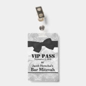 銀製および大理石VIPのパーティーのバッジ バッジ (裏面 (クリップ付))