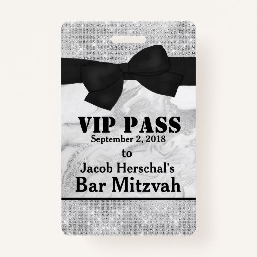 銀製および大理石VIPのパーティーのバッジ バッジ (正面)