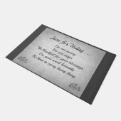 銀製および灰色の霊気の主義 ドアマット (アングル)