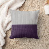 銀製および紫色のバーラップの枕 クッション (ブランケット)