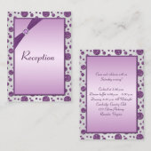 銀製および紫色の水玉模様のエンクロージャカード エンクロージャーカード (正面/裏面)