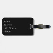 銀製および青いヒョウのアニマルプリント|のモノグラム ラゲッジタグ (裏面横)