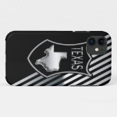 銀製および黒いテキサス州 Case-Mate iPhoneケース (裏面(横))