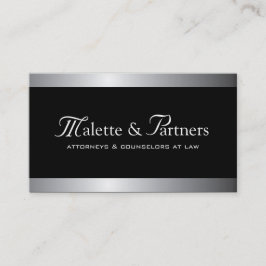 銀製および黒い名刺 名刺