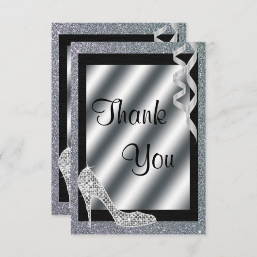 銀製のきらびやかな小剣及び吹流しは感謝していしています サンキューカード (正面/裏面)