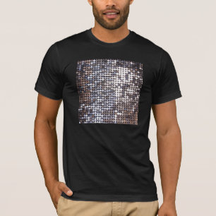 銀製のきらめくなスパンコールの一見 Tシャツ
