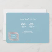 銀製のきらめくの写真の誕生の発表 案内状 (裏面)