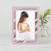 銀製のきらめくの写真Pk第1の聖餐 招待状 (スタンド正面)