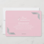 銀製のきらめくの写真Pk第1の聖餐 招待状 (裏面)