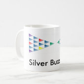 銀製のぶんぶん言う音のカフェのコーヒー・マグ-白 コーヒーマグカップ (正面左)