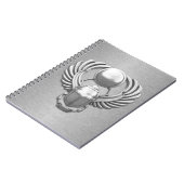 銀製のエジプトのオオタマオシコガネ ノートブック (左側)