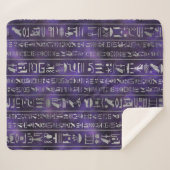 銀製のエジプトの象形文字パターン シェルパブランケット (正面(横))